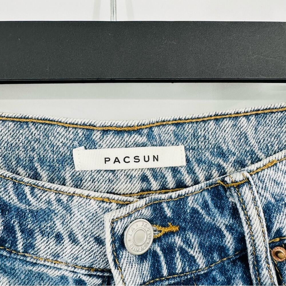 PacSun | Brenda Blue Acid Wash High-Rise Straight Jeans Size 27 - Picture 6 of 8
